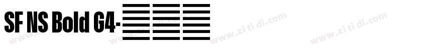 SF NS Bold G4字体转换